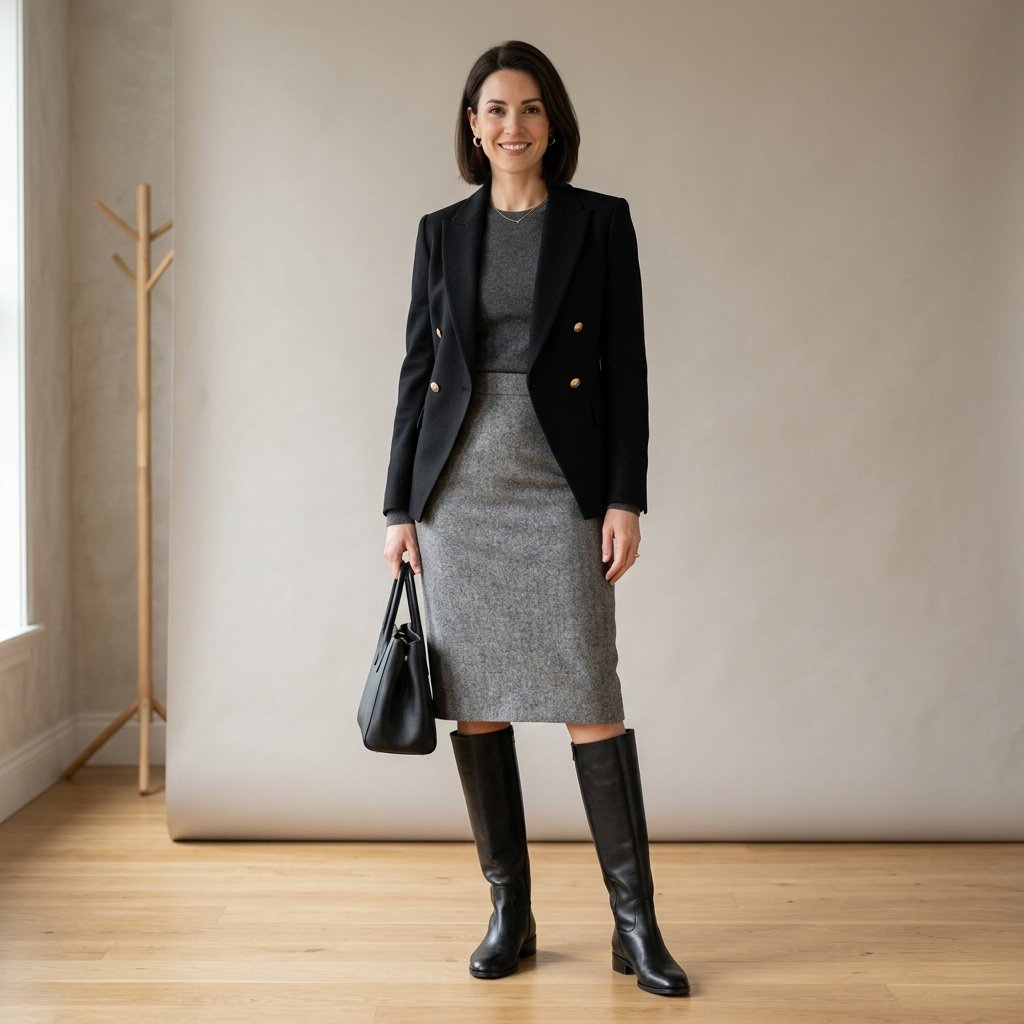 Pencil Skirt Winter Outfit Ideas