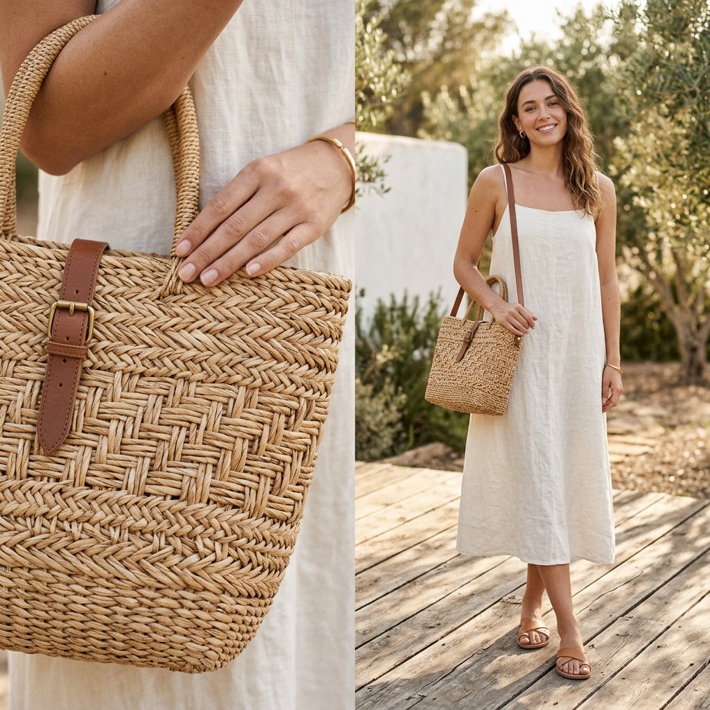 Woven Bag Outfit Ideas