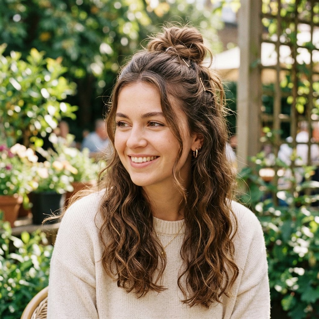 Half Up Bun Hairstyles