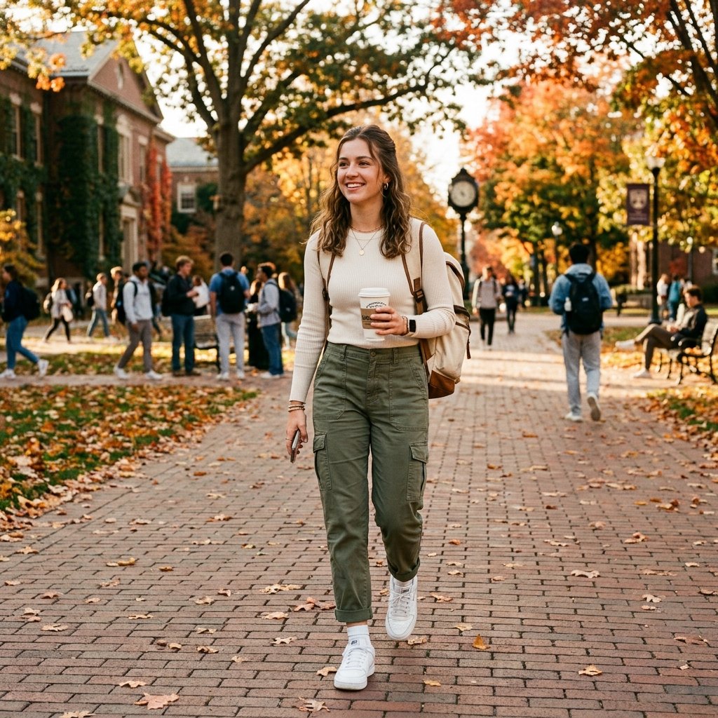 Fall Outfits for School with Cargo Pants Ideas