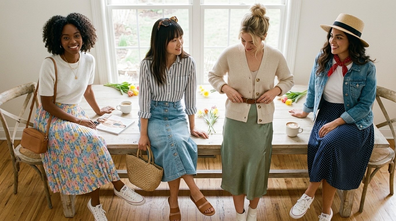Spring Skirt Outfits