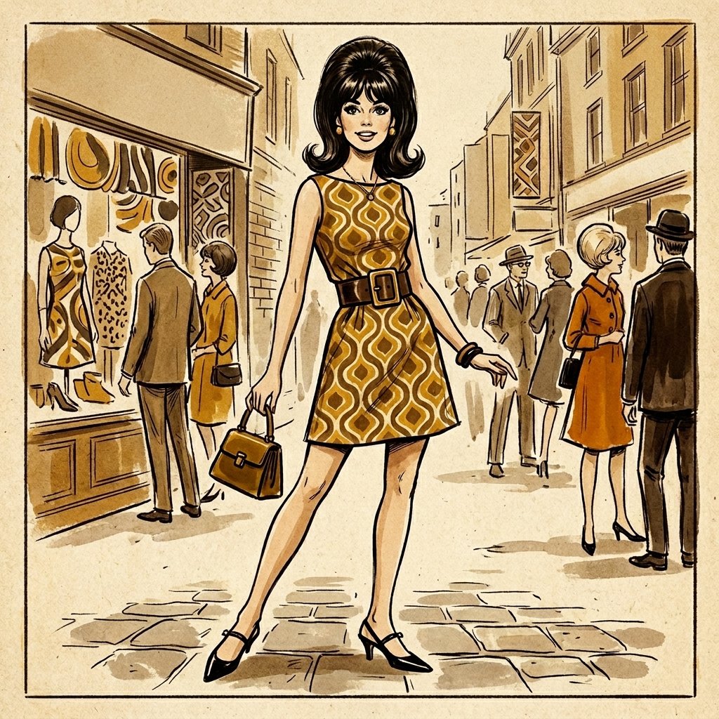 Vintage and Retro Fashion outfit ideas drawing