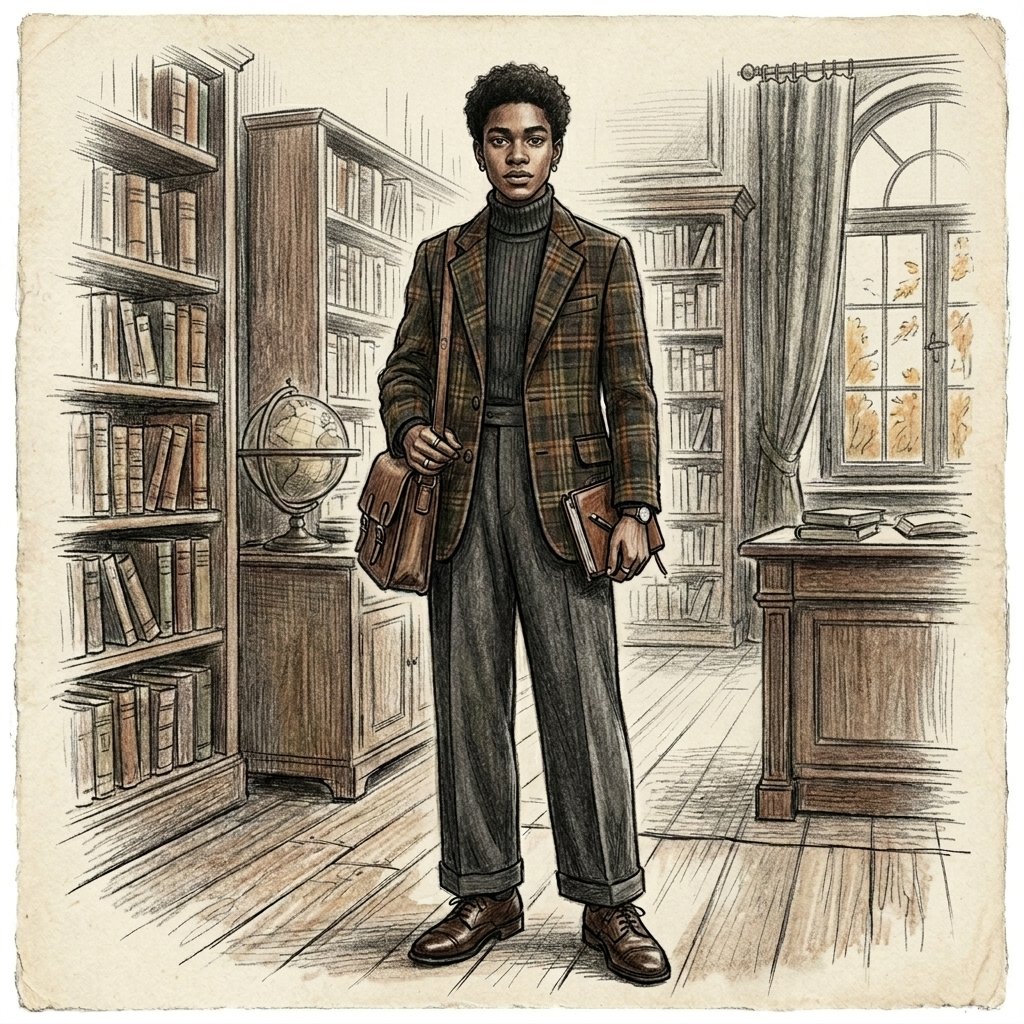 Dark Academia Wardrobe Sketch Ideas