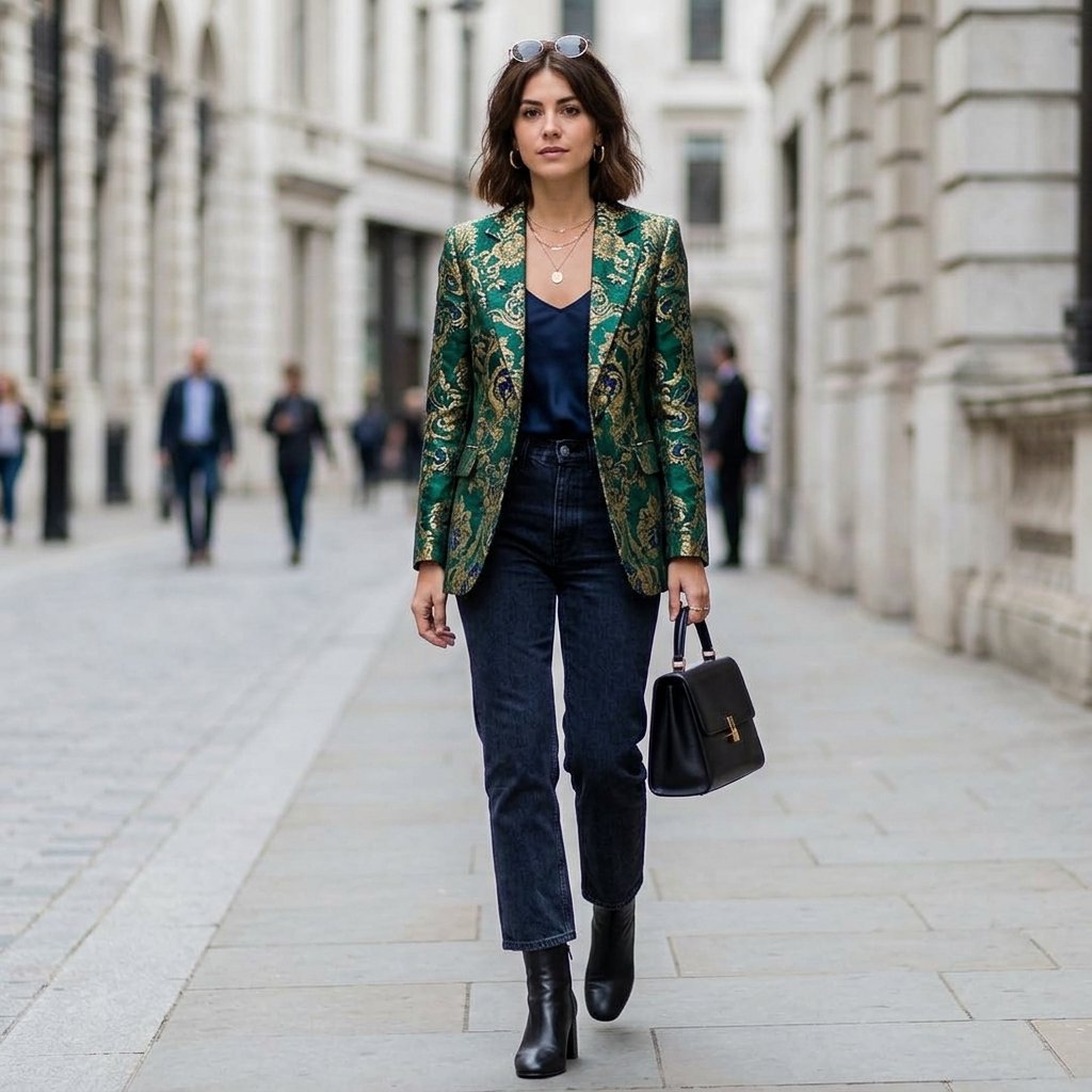 Brocade Fabric Styling Idea