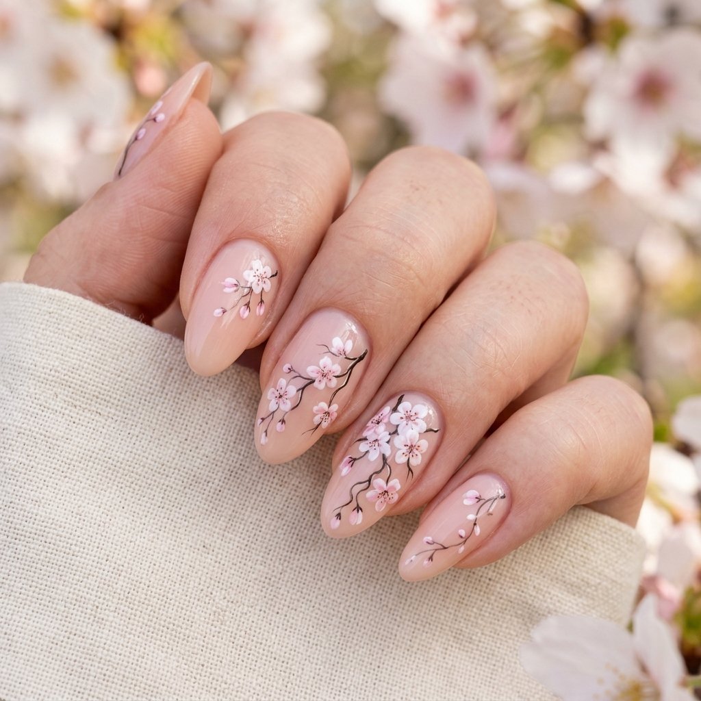 Cherry Blossom Nail Ideas