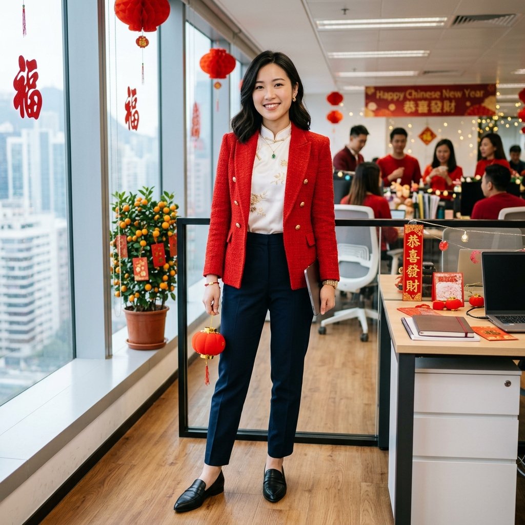 Chinese New Year Outfit for Work Idea