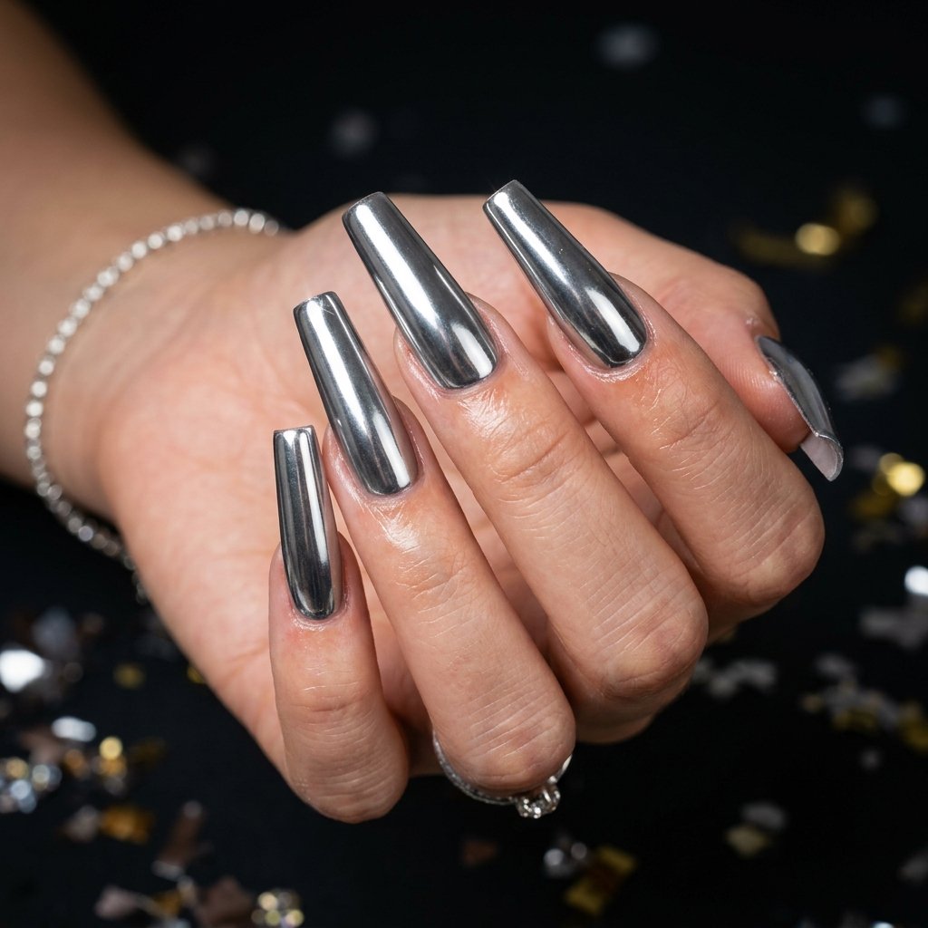 Coffin Shape nails Ideas