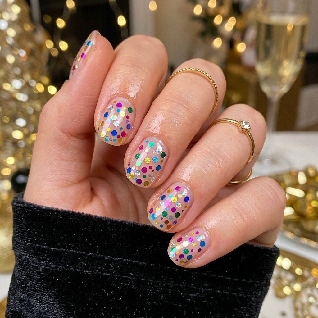 Confetti nails Ideas