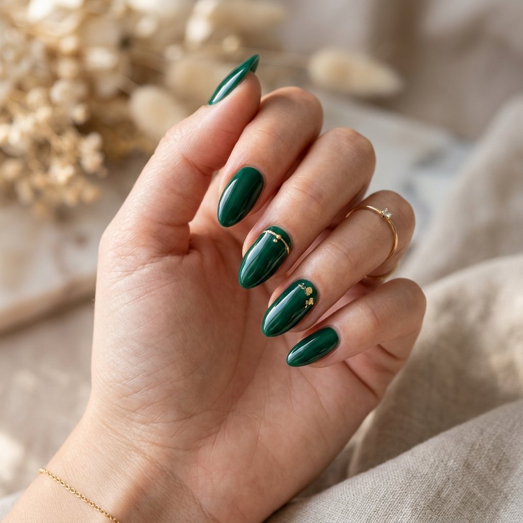 Emerald Green Nails Ideas