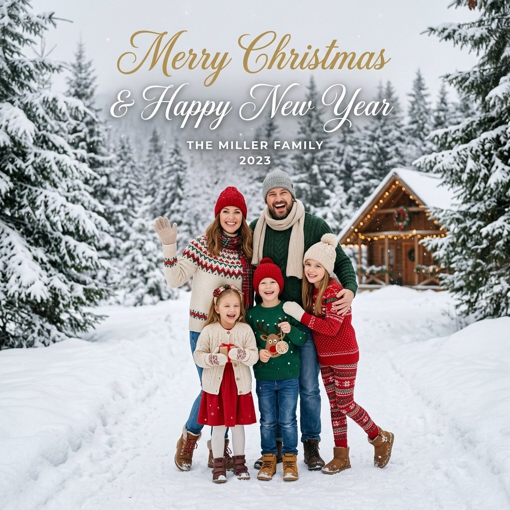 My Christmas outfit Card Photo Idea