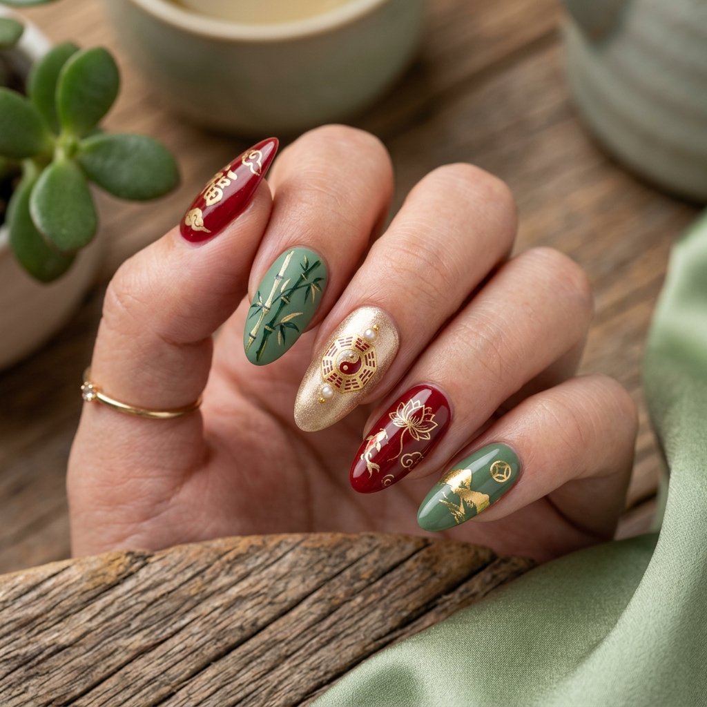 Lantern Nail Art Ideas