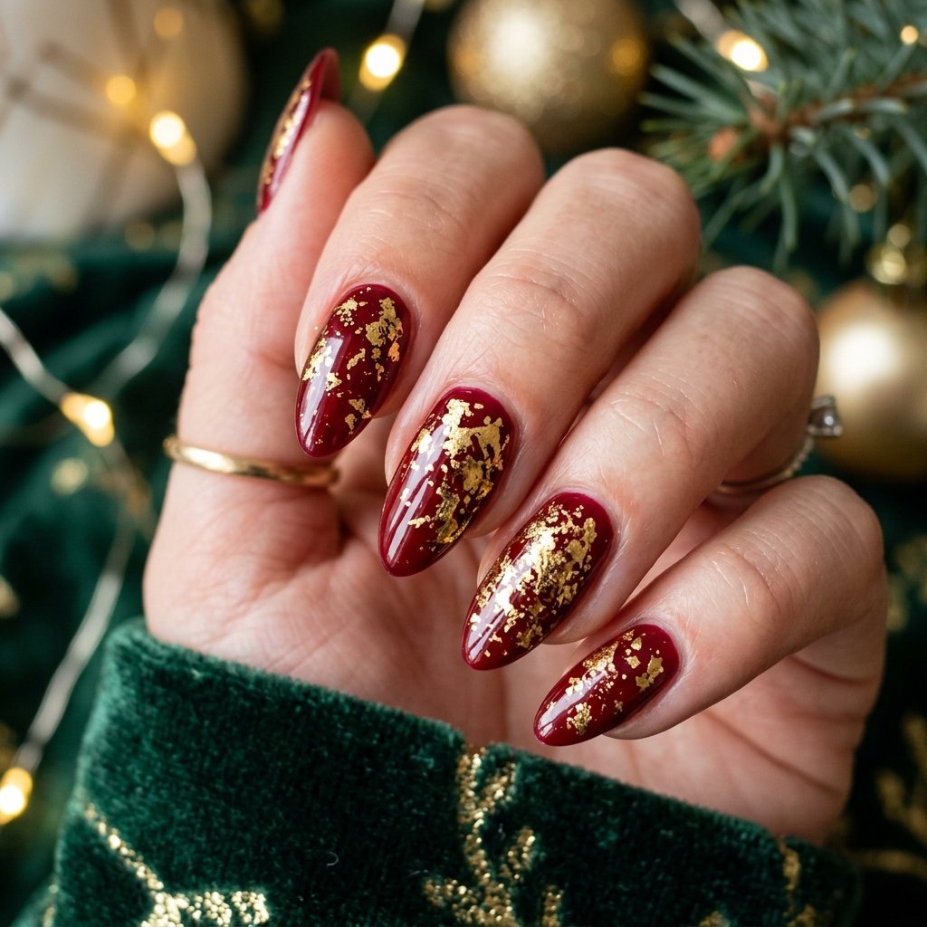 Gold Foil Nail Ideas