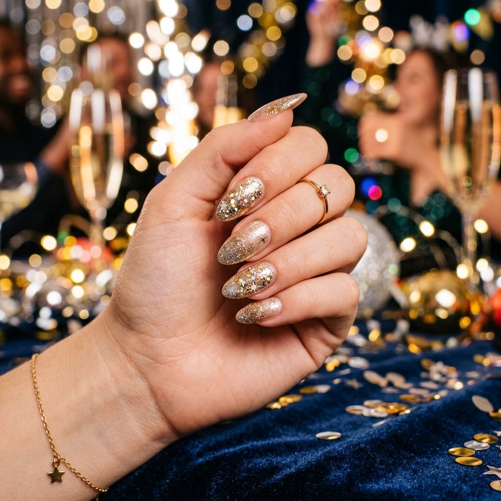 New Year Sparkle Nails Ideas