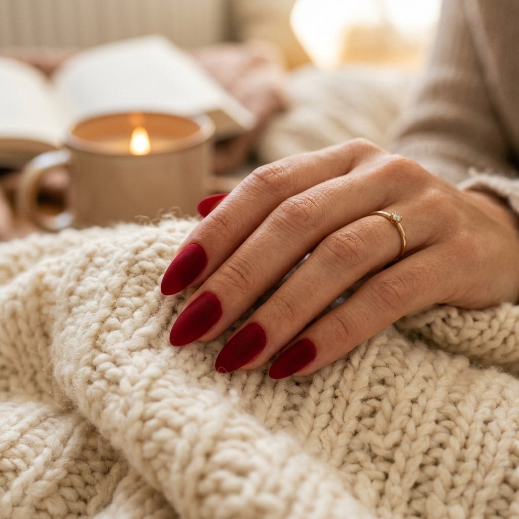 Velvet Matte Finish Nails Ideas