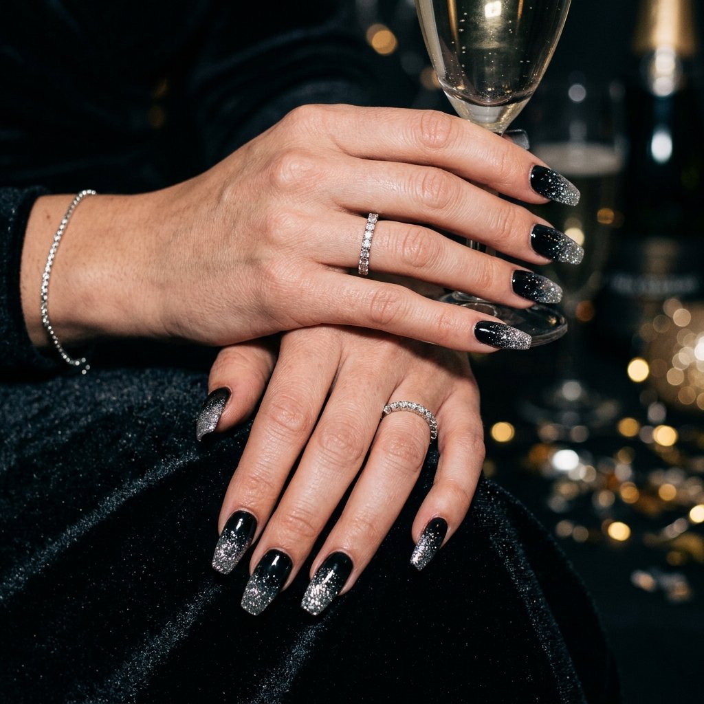 New Year Nails 2027: 27 Trendy Ideas to Save & Try 3 Black and Silver Nail Ideas