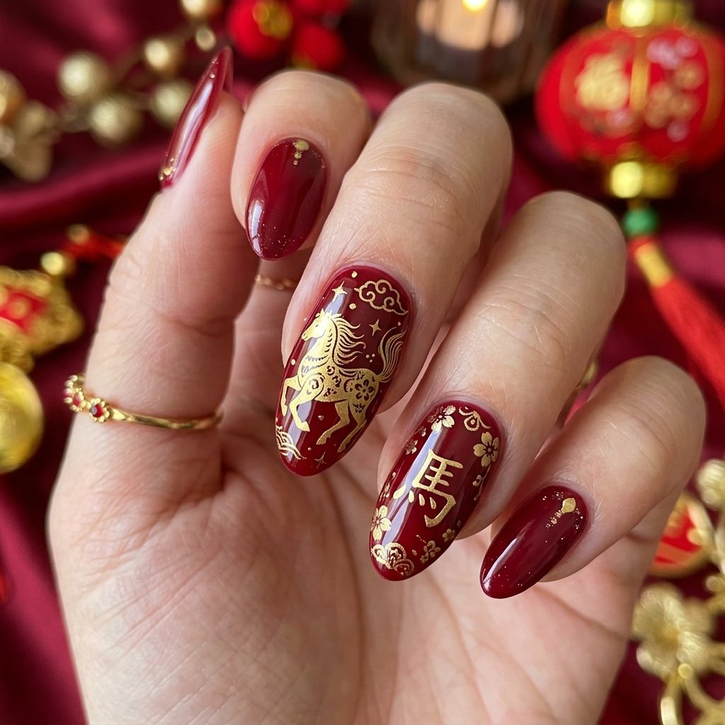 Zodiac Horse Nail Ideas