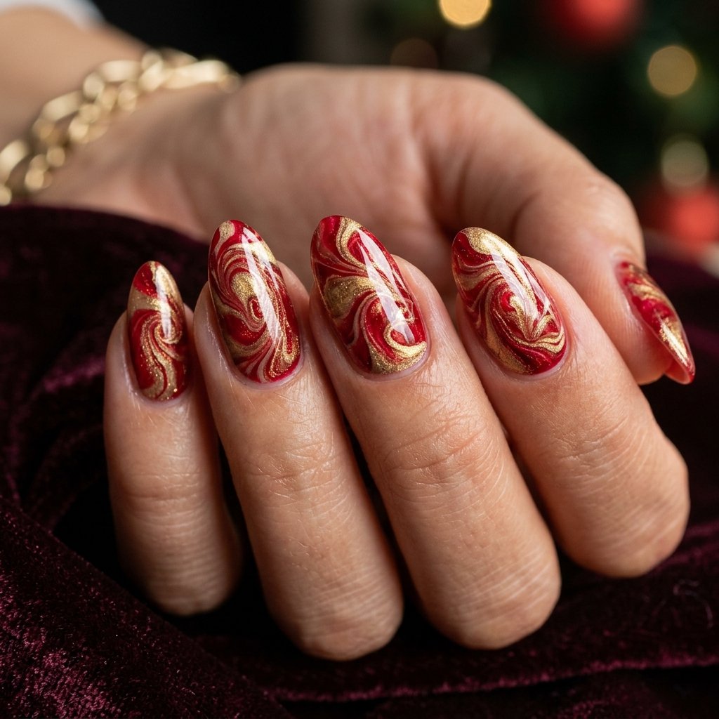 Chrome Lunar New Year Nail Ideas