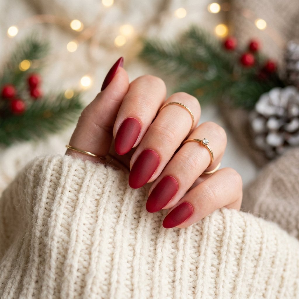 Matte Red Nails Ideas