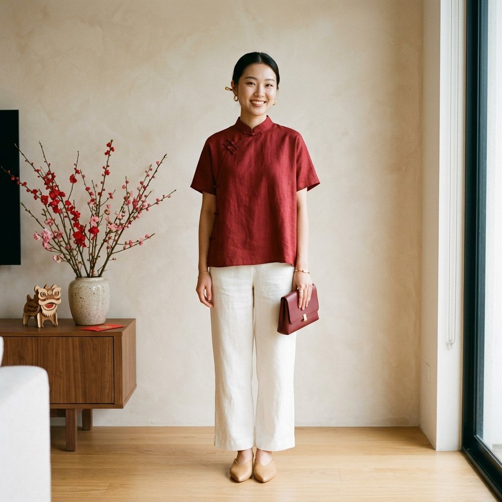 Minimalist Chinese New Year Outfit Idea