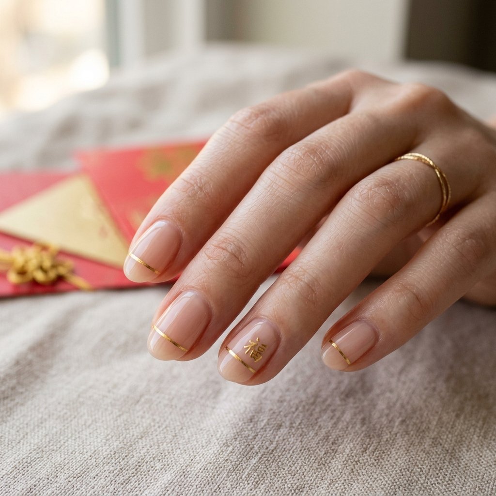 Minimalist Lunar New Year Nail Ideas