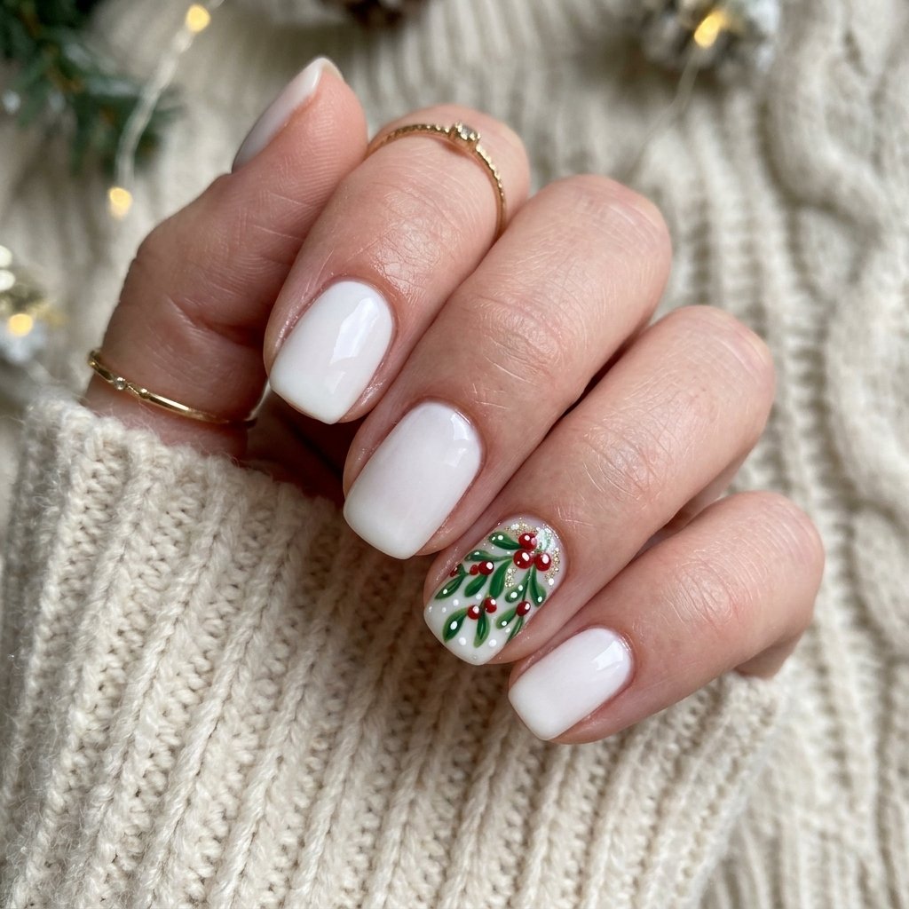Mistletoe Nail Art Ideas