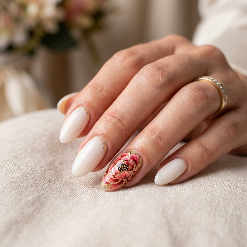 Peony Nail Art Ideas