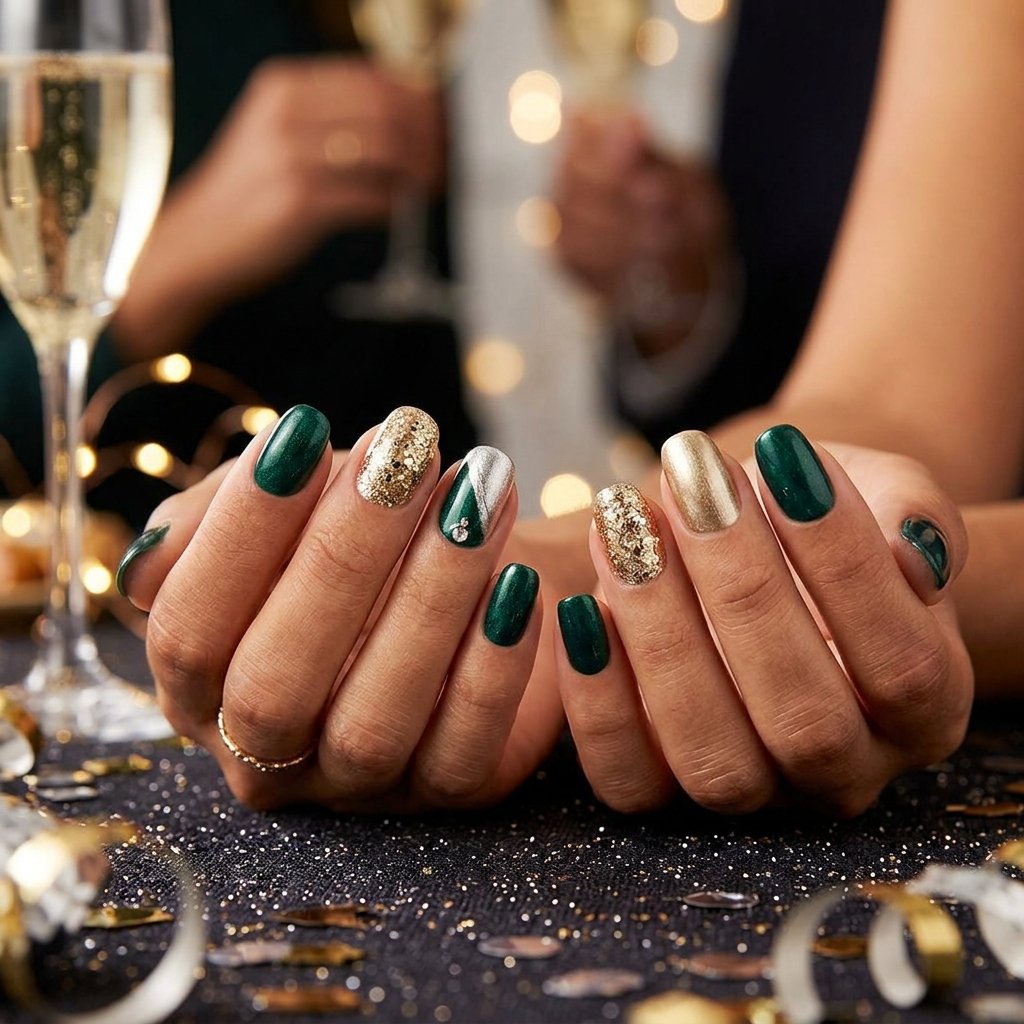 New Year Nail Color Combination Ideas