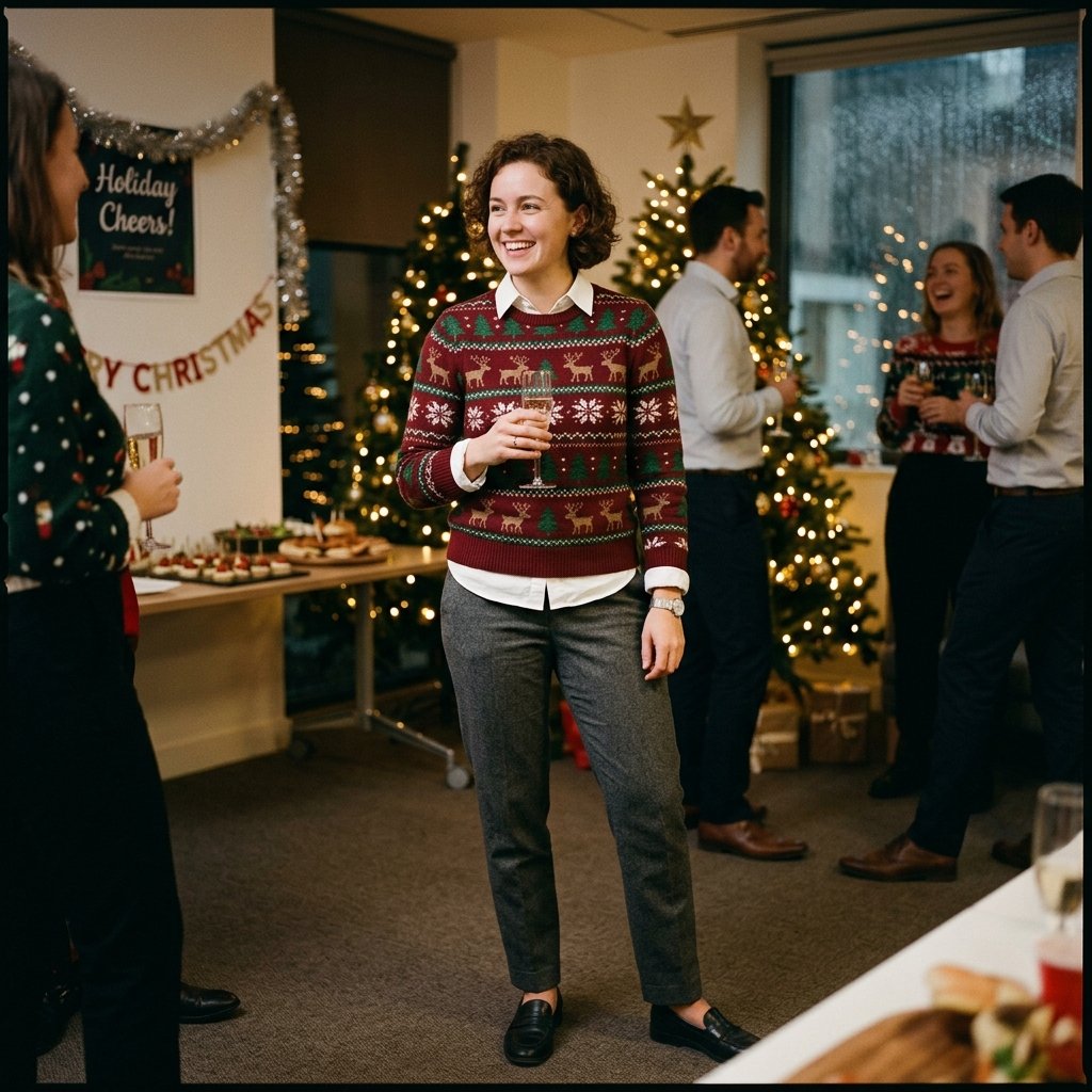 My Christmas outfit Sweater Layering Idea