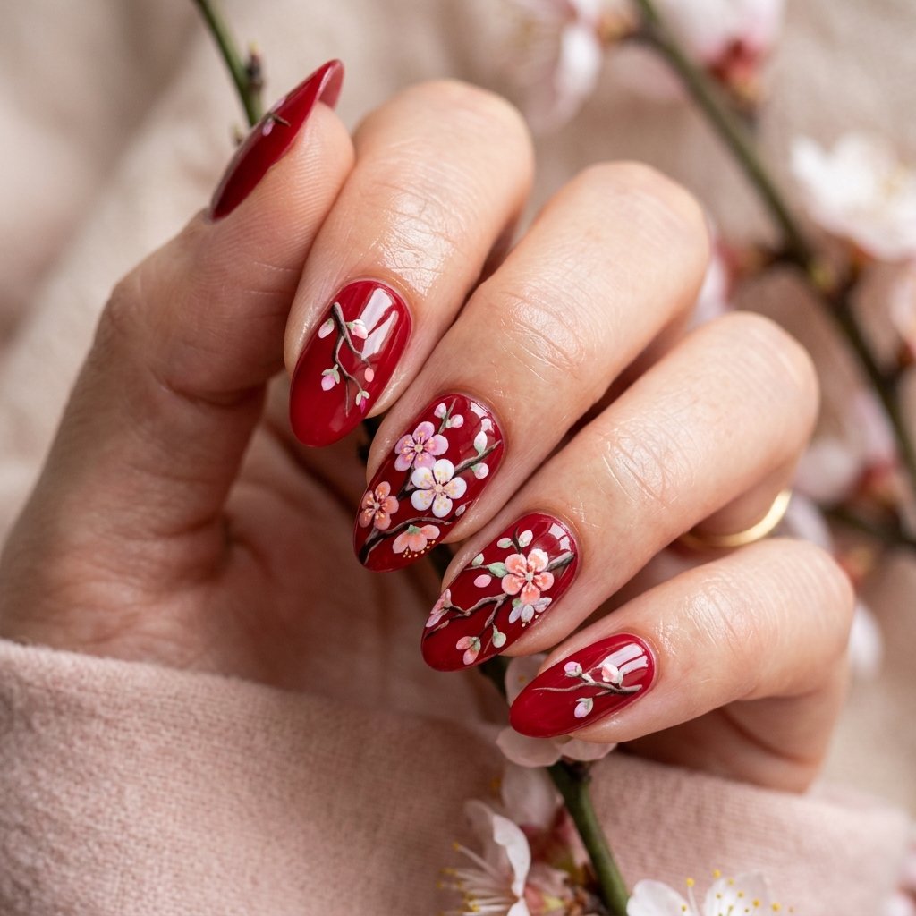 Plum Blossom Nail Ideas