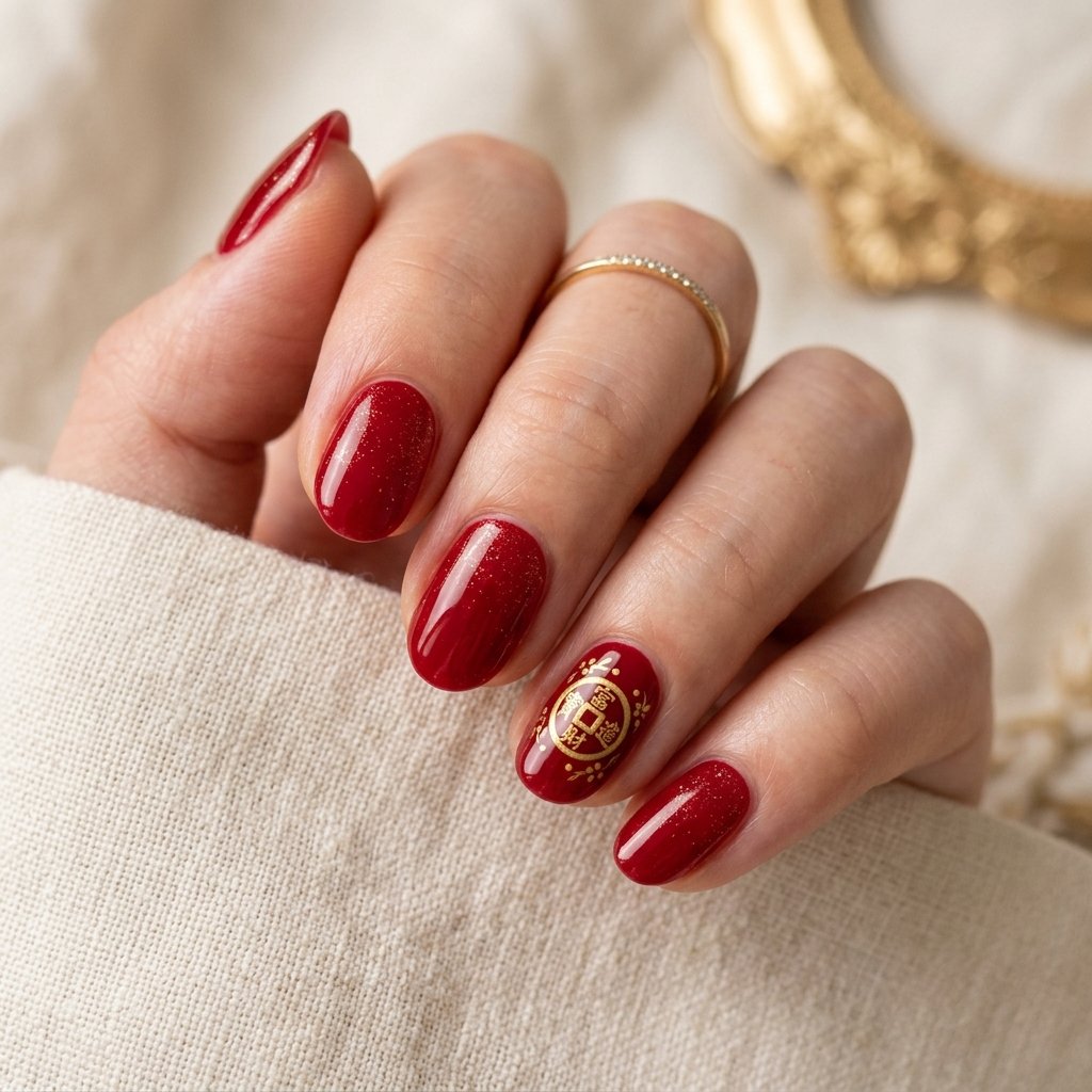 Coin and Wealth Symbol Nail Ideas
