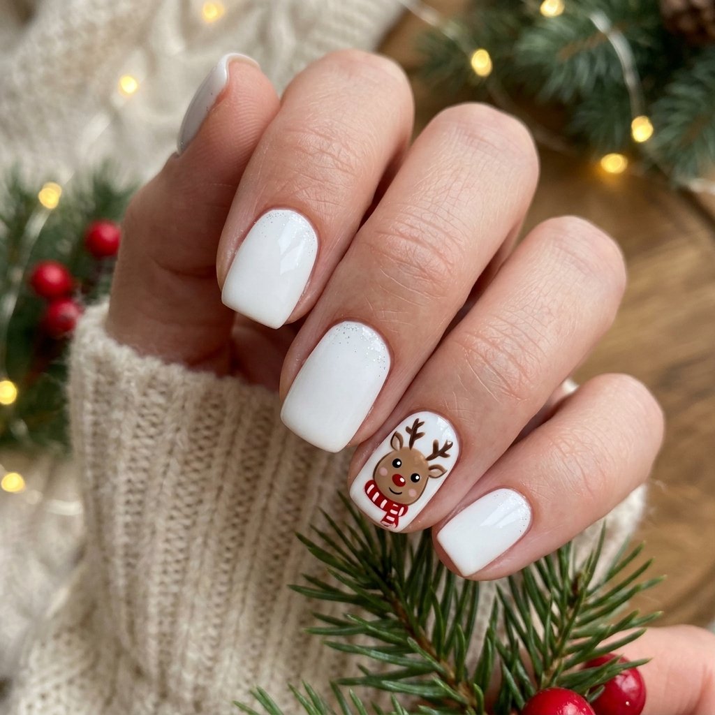 Reindeer Print Nails Ideas
