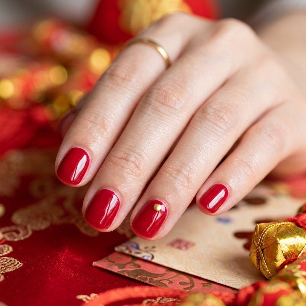Short Lunar New Year Nail Ideas