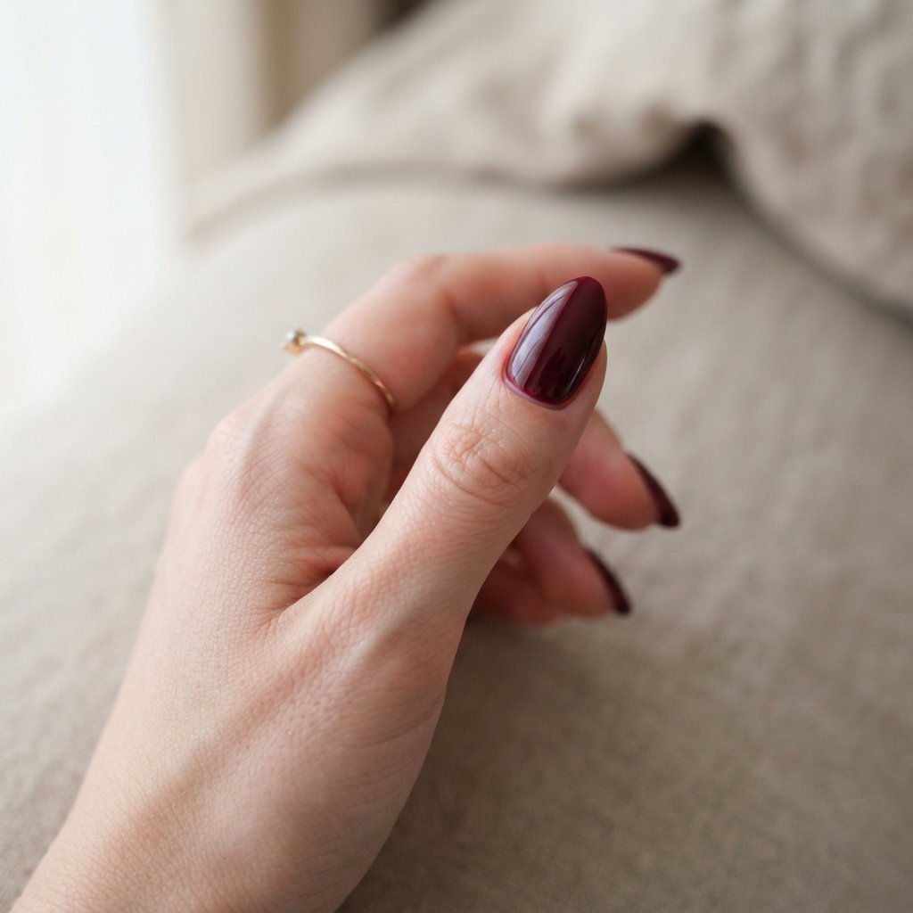 Burgundy November Nail Art Ideas
