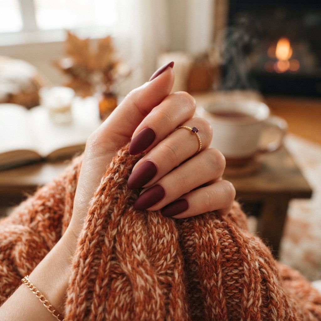 25 November Nails Fall Ideas You'll Want to Save Now 14 Almond Shape Fall Nail Ideas