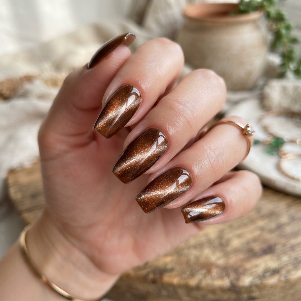 25 November Nails Fall Ideas You'll Want to Save Now 10 Cat Eye Gel Nail Ideas