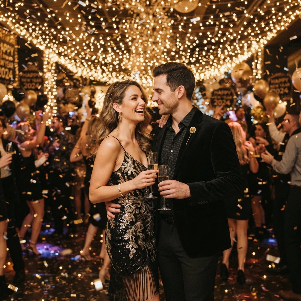 25 New Year Party Outfit Ideas: Sparkle, Sequins & Style 14 Couple Outfit Ideas