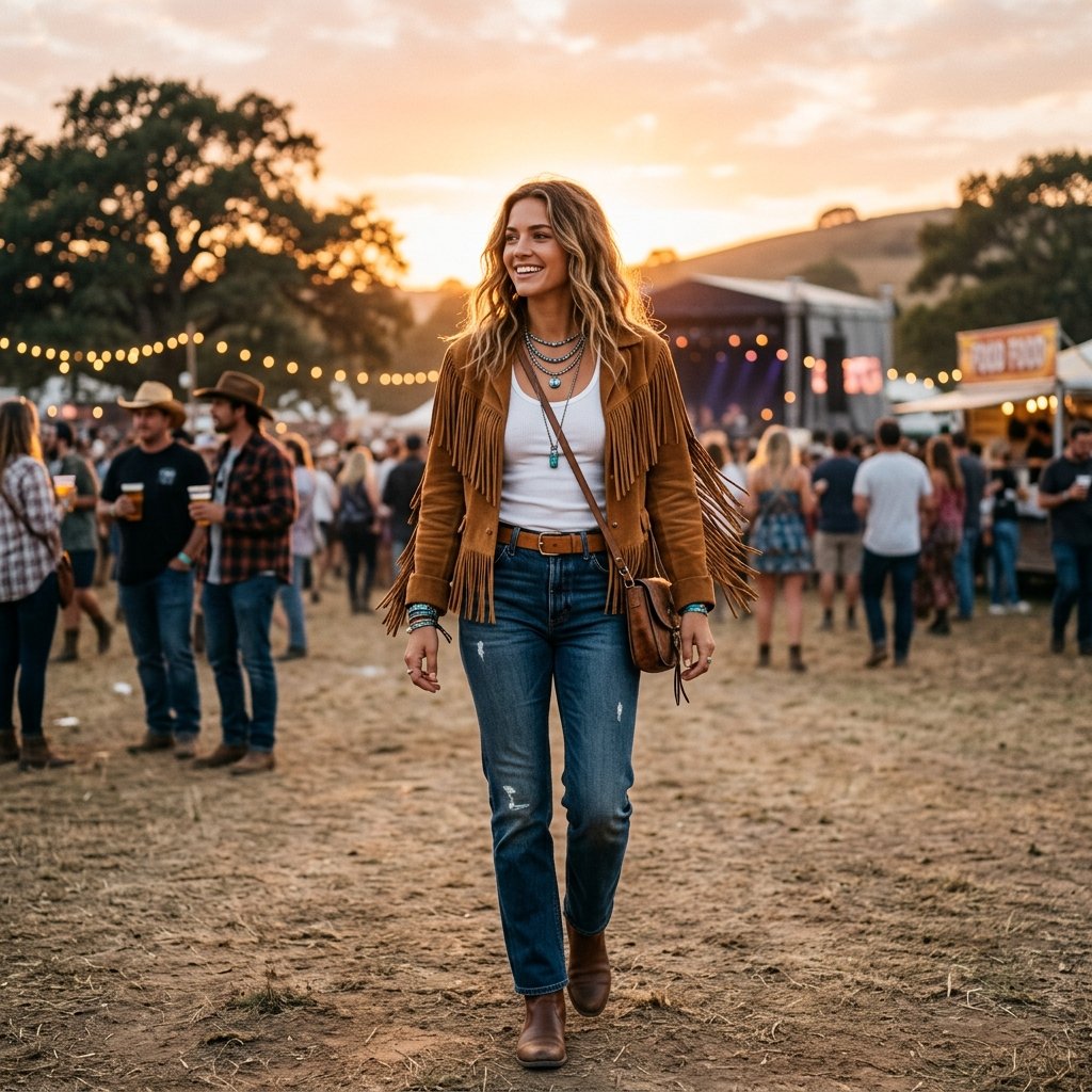 26 Texas Outfits Ideas That'll Steal Your Heart 21 Fringe Jacket Outfit Ideas
