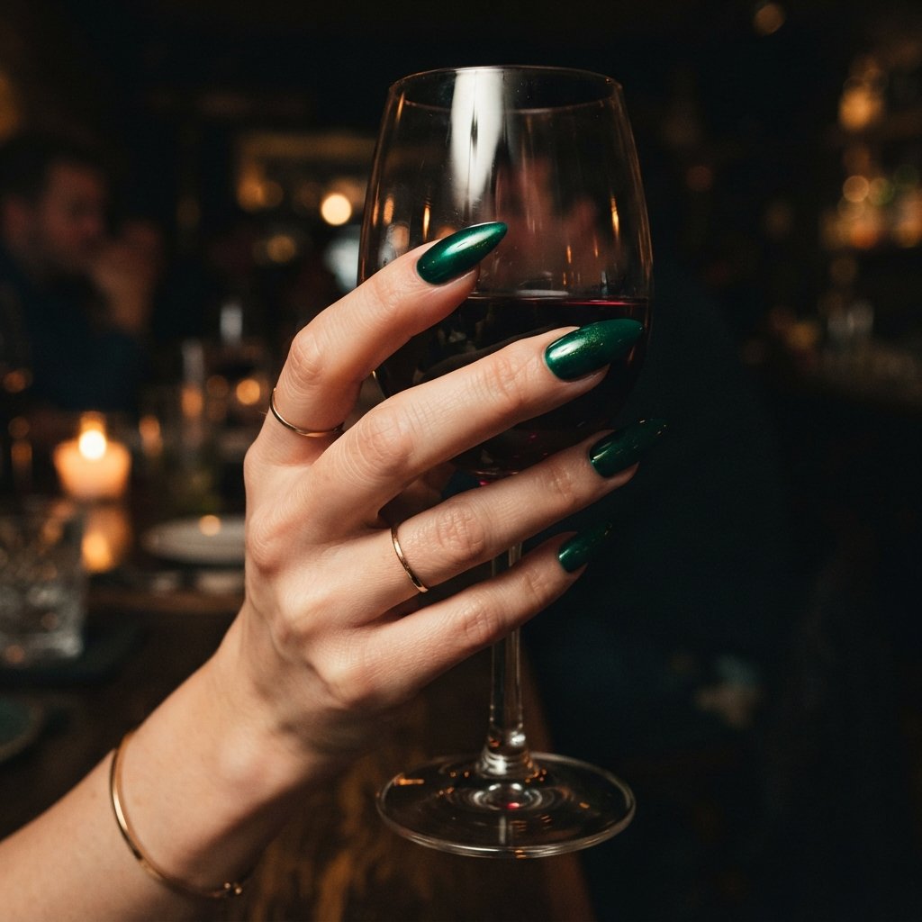 November Nails Ideas: 24 Fresh Looks to Inspire Your Next Manicure 8 Emerald Green November Nails Ideas