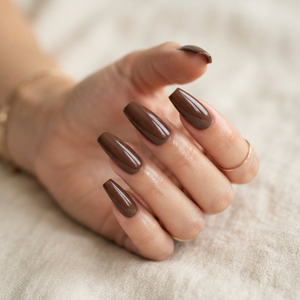 November Nails Ideas: 24 Fresh Looks to Inspire Your Next Manicure 7 Chocolate Brown November Nails Ideas
