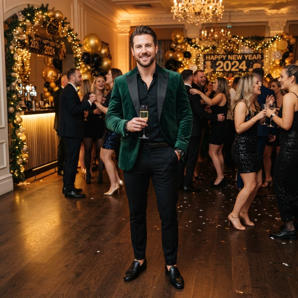 Velvet Blazer Outfit Idea