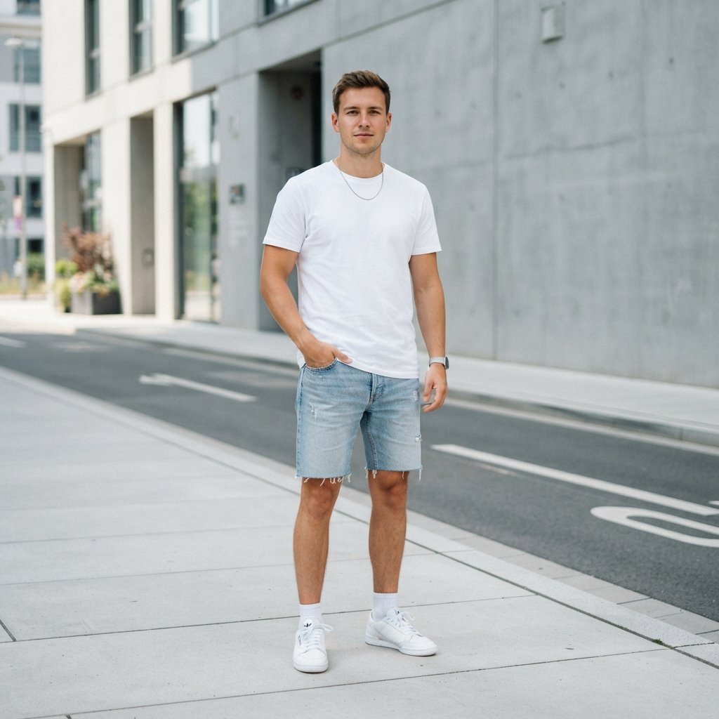 Shorts and White Sneakers Outfit Ideas