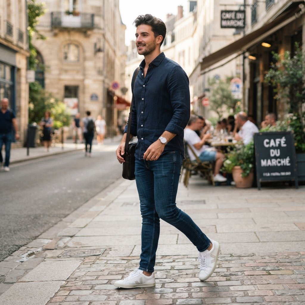Outfits for Men With White Sneakers