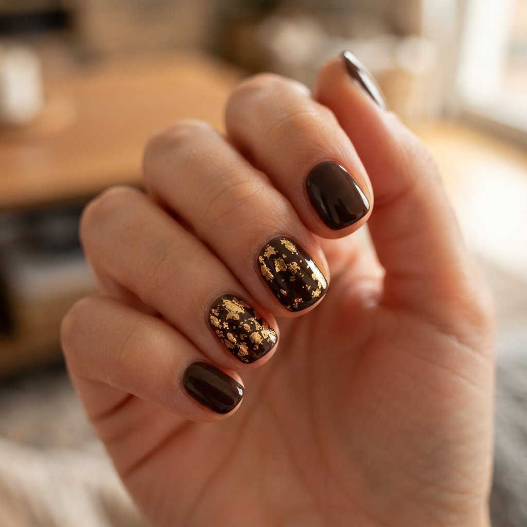 27 Best November Nail Ideas Short for Fall Vibes 28 Metallic Foil Nail Ideas