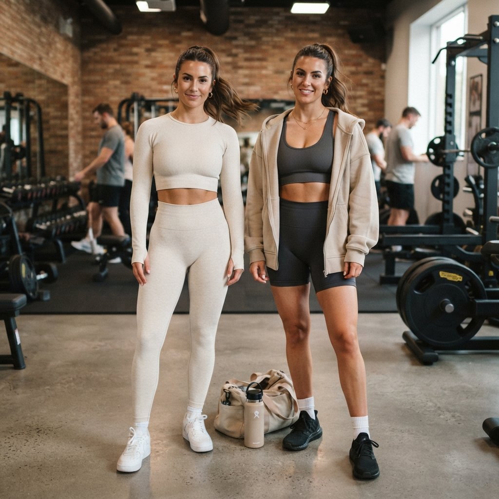 Neutral Tone Gym Fits Ideas