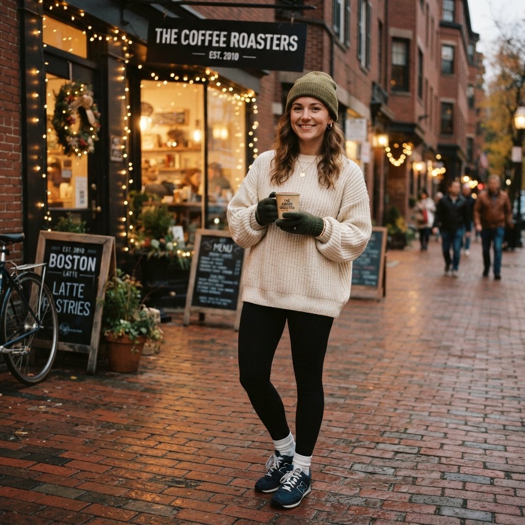 Boston Coffee Shop Outfit Idea
