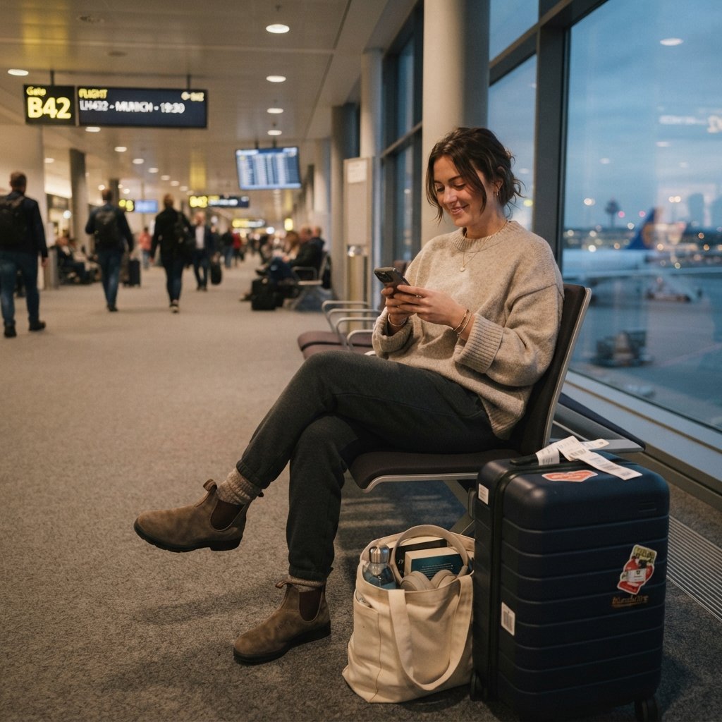 Winter Travel Outfit Idea