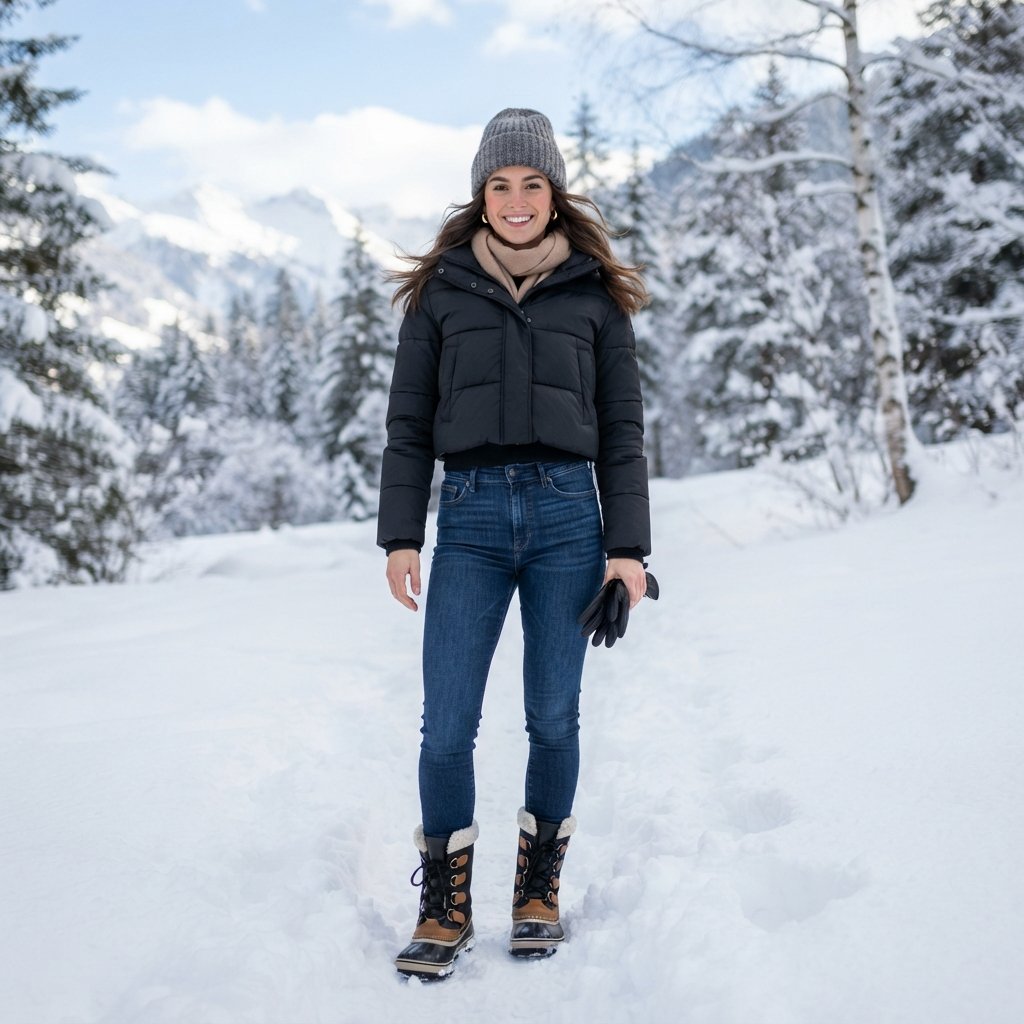 Snow Boots Outfit Idea