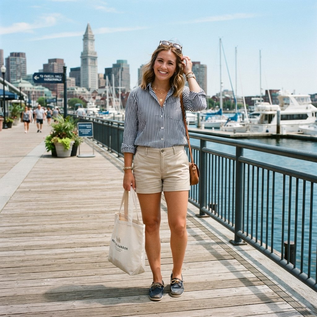 Preppy Boston Outfit Idea