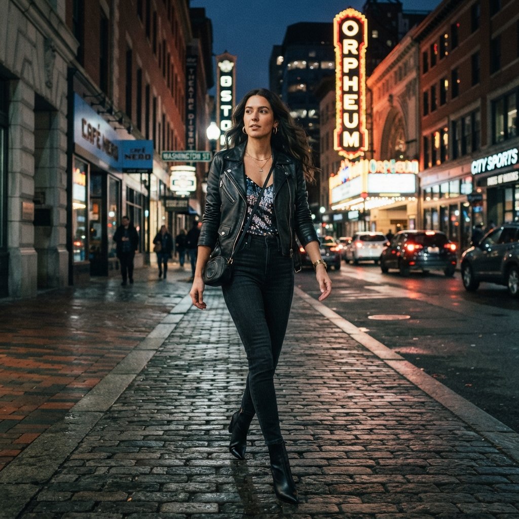 Boston Night Out Outfit Idea