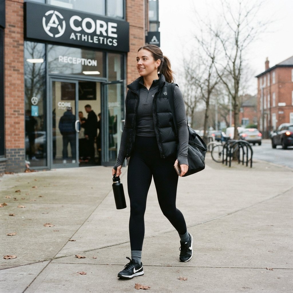 Winter training outfit Ideas with a Puffer Vest